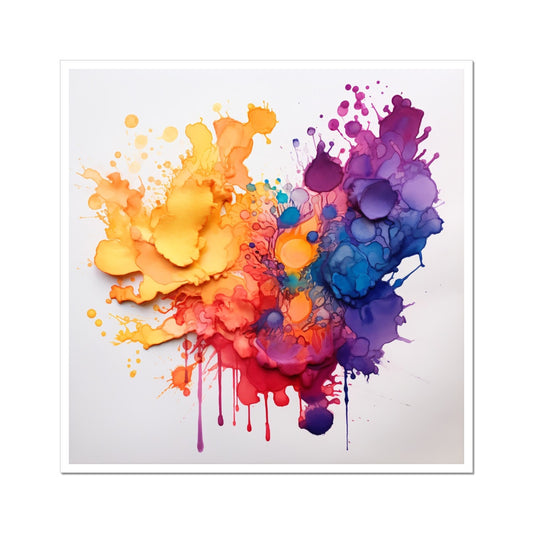 "Colorful Kaleidoscope" invites you to a world of vibrant imagination, where paint circles dance upon blotting paper in a symphony of colors. This fine art print captures the joyful essence of creativity, celebrating the kaleidoscope of life's hues. In this captivating artwork, the artist's vision transforms circles into a mesmerizing tapestry of color and emotion.