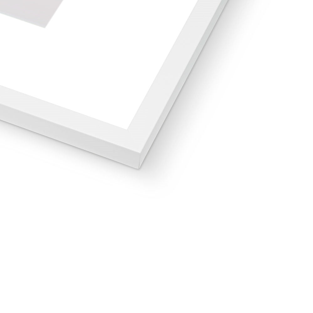 White wooden frame